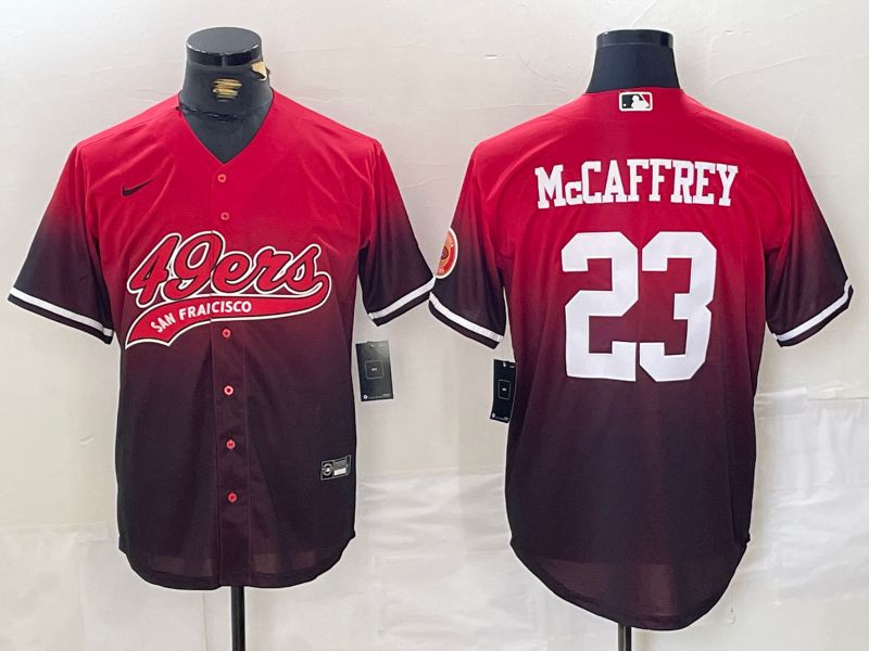 Men San Francisco 49ers 23 Mccaffrey Red Joint Name 2024 Nike Limited NFL Jersey style 7